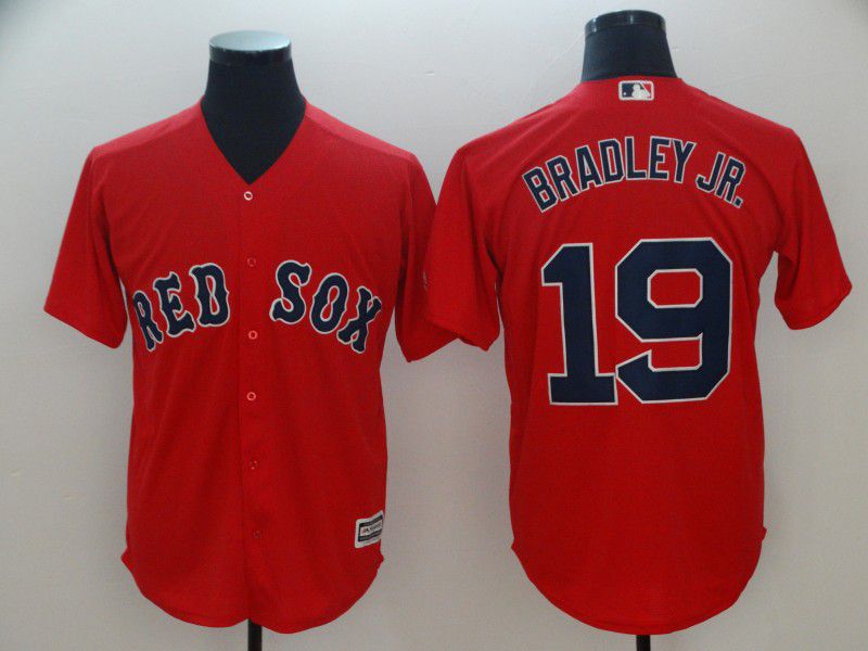 Men Boston Red Sox 19 Bradley jr Red Game MLB Jerseys